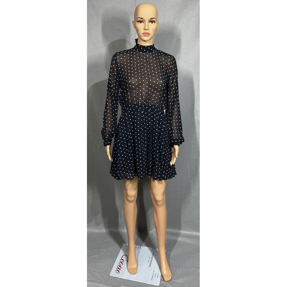 Forever 21 High Neck Polka Dots Girls Dress Size L‎
